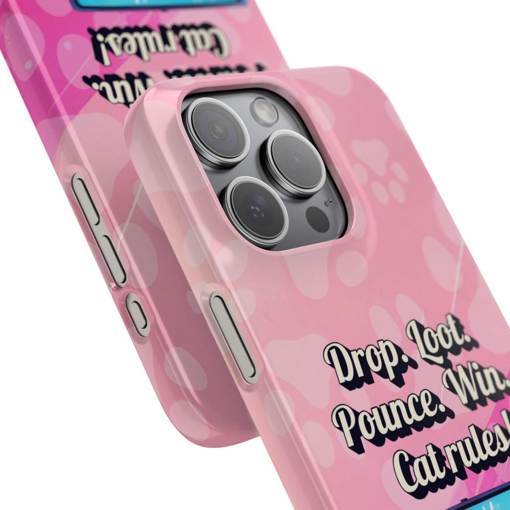Gamer Cat Phone Case – FortMeow Style Cat Gamer Cover – Funny Gift for Streamers - Love From Snowy Shop