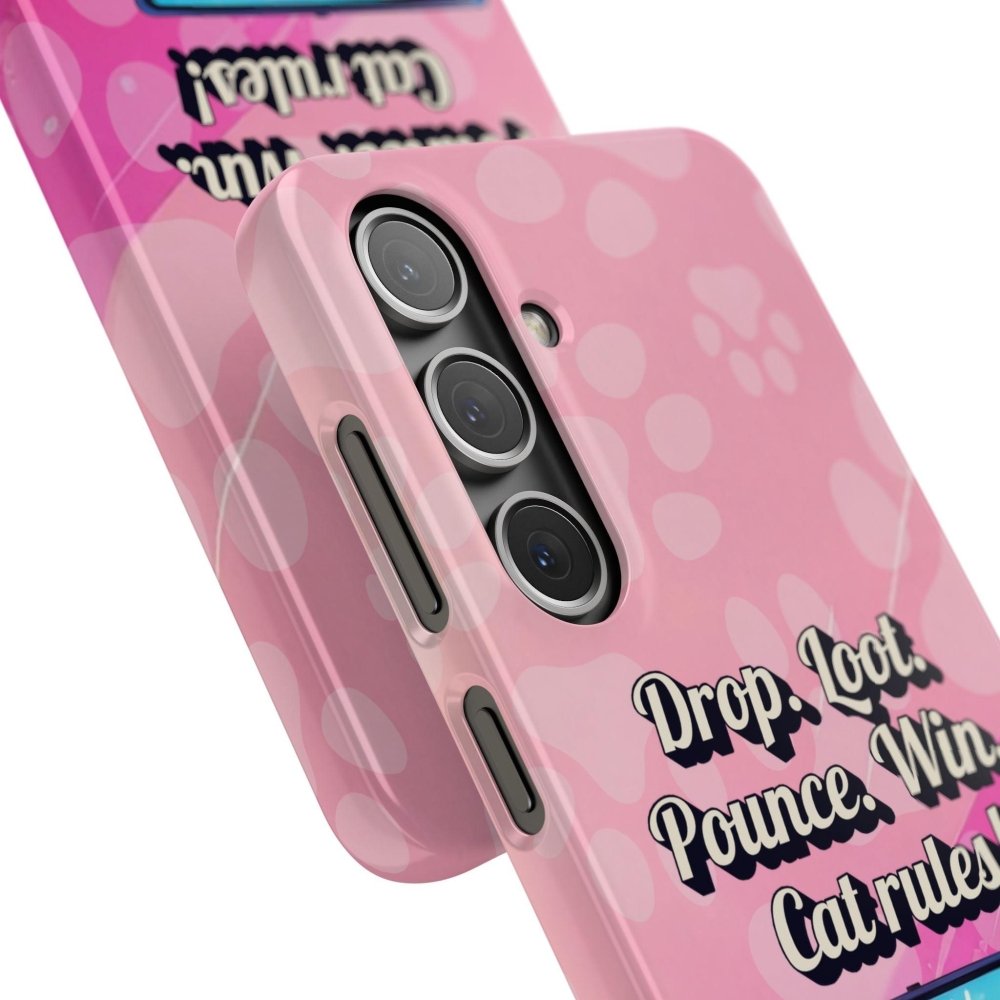 Gamer Cat Phone Case – FortMeow Style Cat Gamer Cover – Funny Gift for Streamers - Love From Snowy Shop