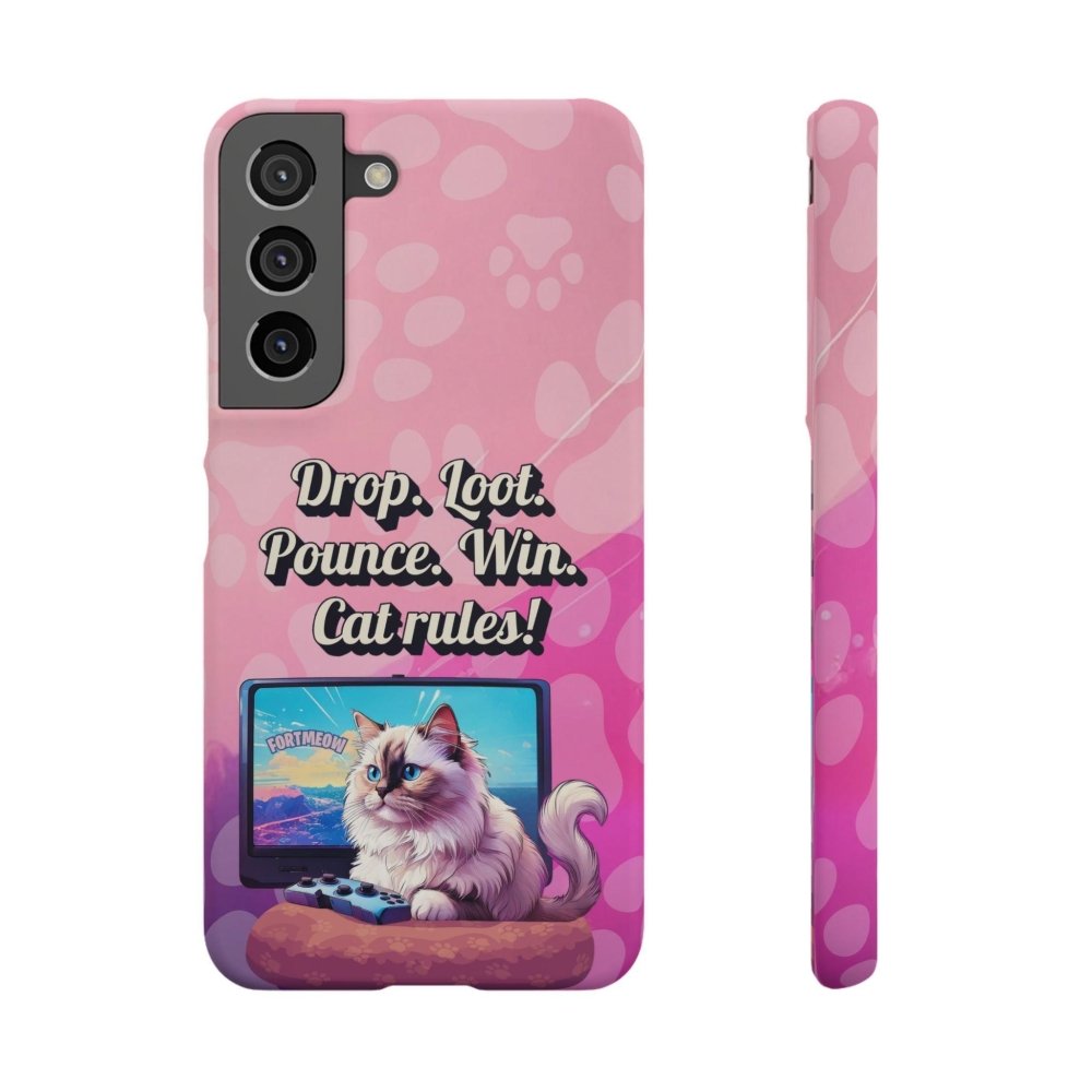 Gamer Cat Phone Case – FortMeow Style Cat Gamer Cover – Funny Gift for Streamers - Love From Snowy Shop