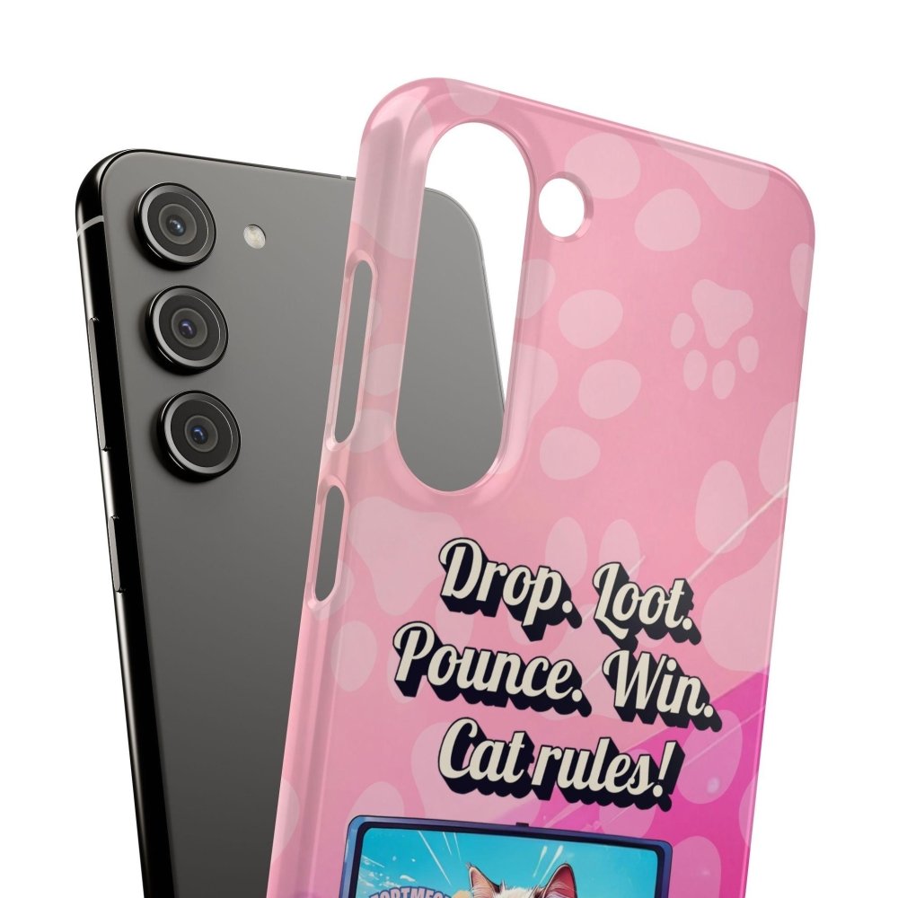Gamer Cat Phone Case – FortMeow Style Cat Gamer Cover – Funny Gift for Streamers - Love From Snowy Shop