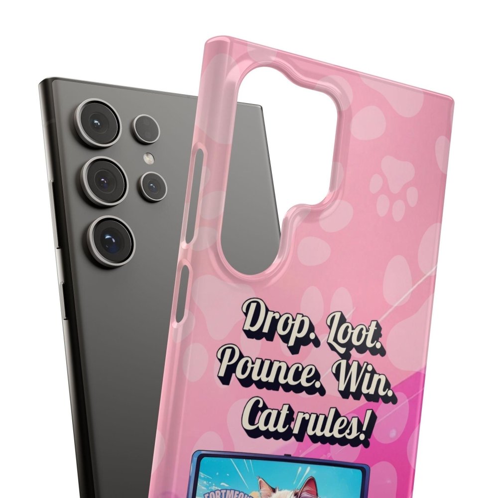 Gamer Cat Phone Case – FortMeow Style Cat Gamer Cover – Funny Gift for Streamers - Love From Snowy Shop