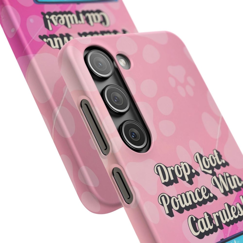 Gamer Cat Phone Case – FortMeow Style Cat Gamer Cover – Funny Gift for Streamers - Love From Snowy Shop