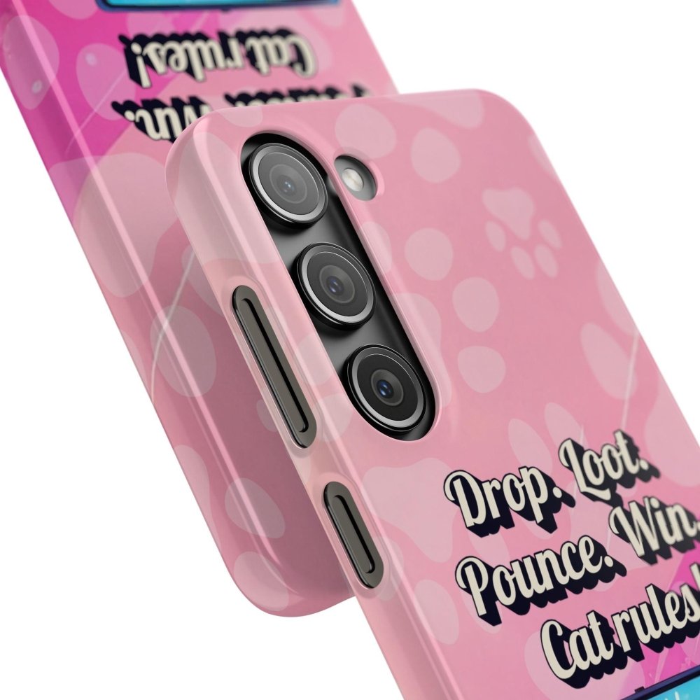 Gamer Cat Phone Case – FortMeow Style Cat Gamer Cover – Funny Gift for Streamers - Love From Snowy Shop