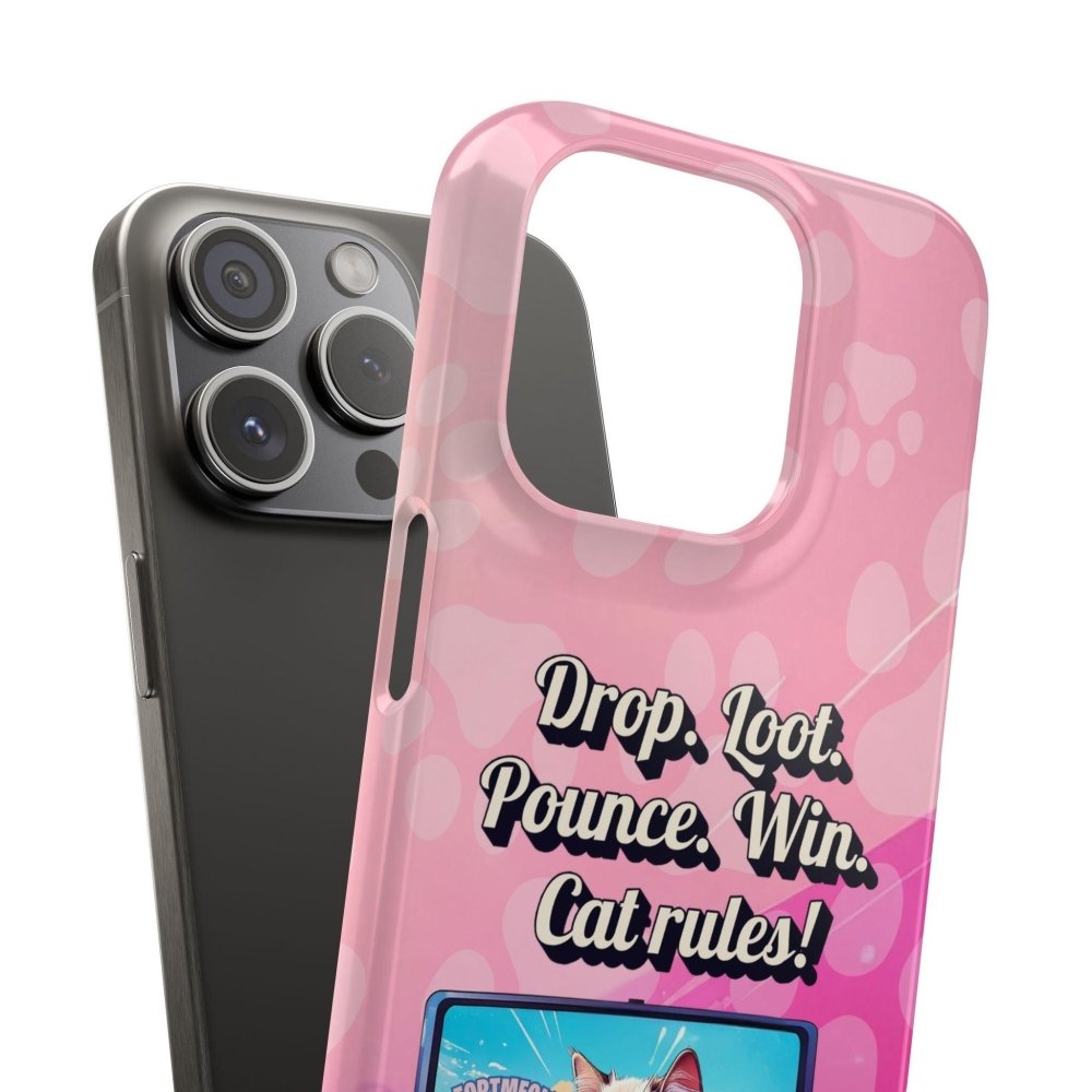Gamer Cat Phone Case – FortMeow Style Cat Gamer Cover – Funny Gift for Streamers - Love From Snowy Shop
