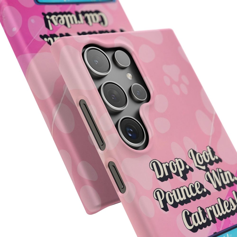 Gamer Cat Phone Case – FortMeow Style Cat Gamer Cover – Funny Gift for Streamers - Love From Snowy Shop