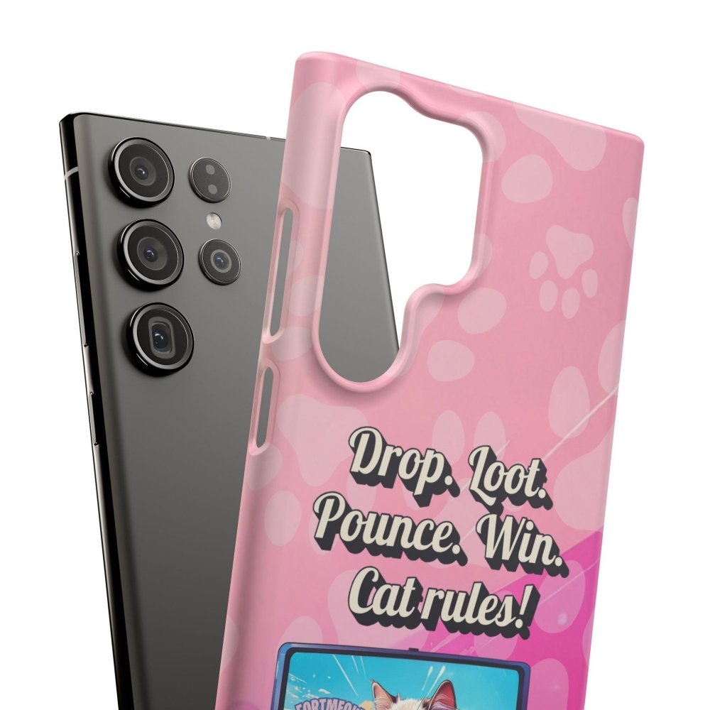 Gamer Cat Phone Case – FortMeow Style Cat Gamer Cover – Funny Gift for Streamers - Love From Snowy Shop