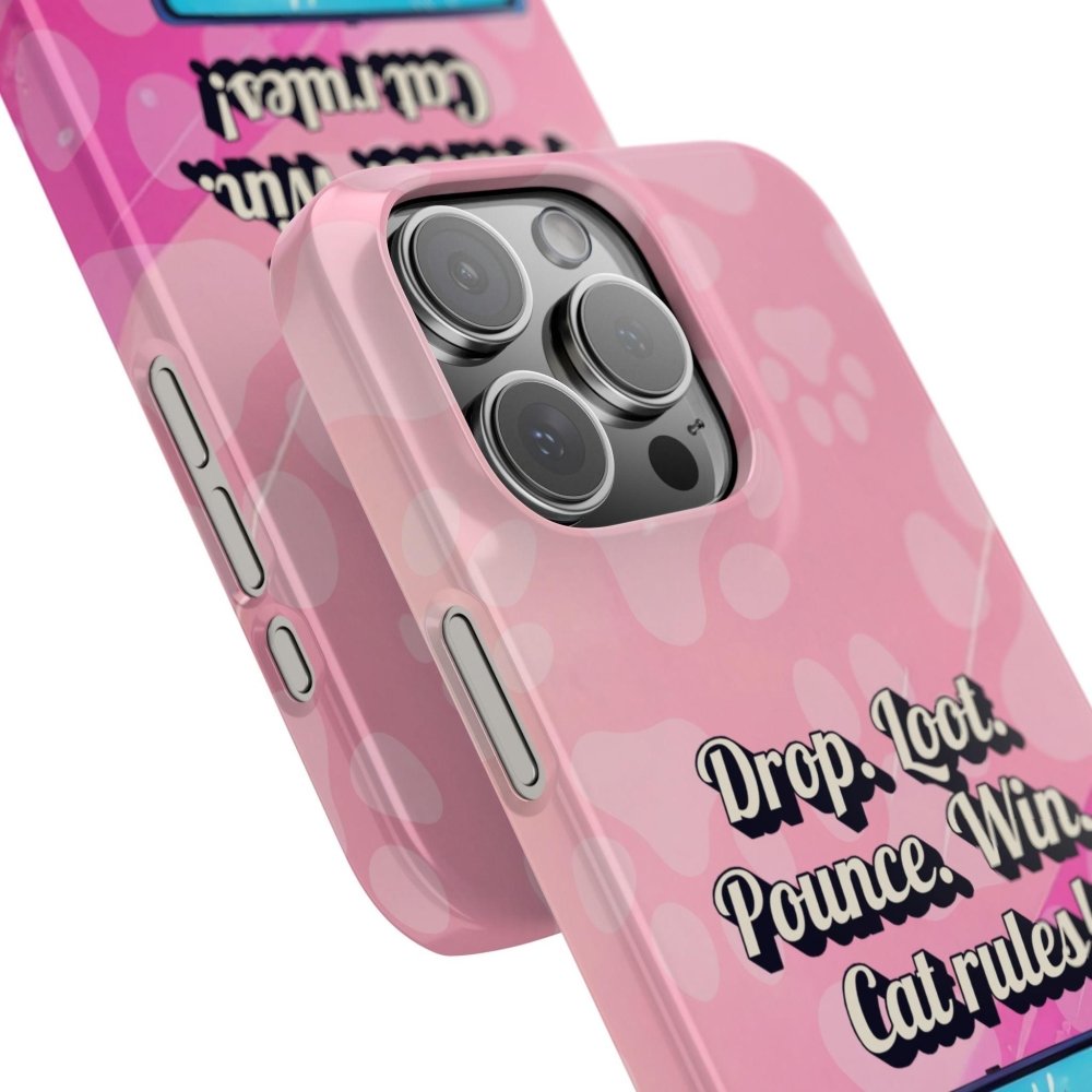 Gamer Cat Phone Case – FortMeow Style Cat Gamer Cover – Funny Gift for Streamers - Love From Snowy Shop
