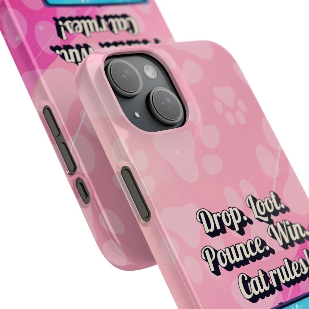 Gamer Cat Phone Case – FortMeow Style Cat Gamer Cover – Funny Gift for Streamers - Love From Snowy Shop
