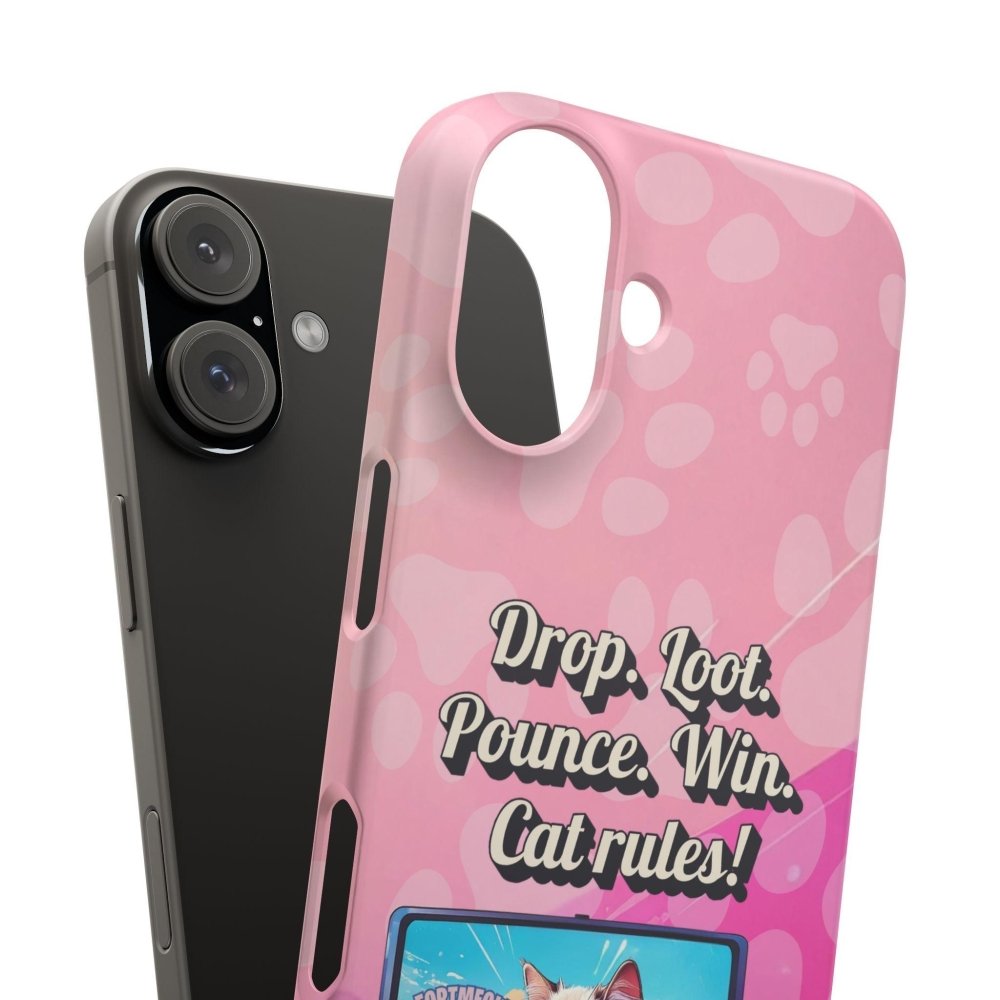 Gamer Cat Phone Case – FortMeow Style Cat Gamer Cover – Funny Gift for Streamers - Love From Snowy Shop