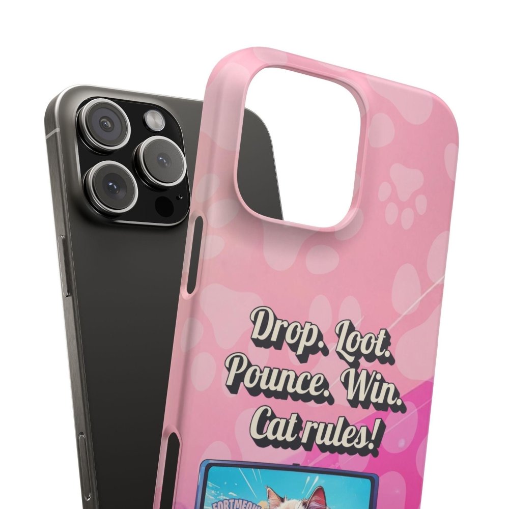 Gamer Cat Phone Case – FortMeow Style Cat Gamer Cover – Funny Gift for Streamers - Love From Snowy Shop