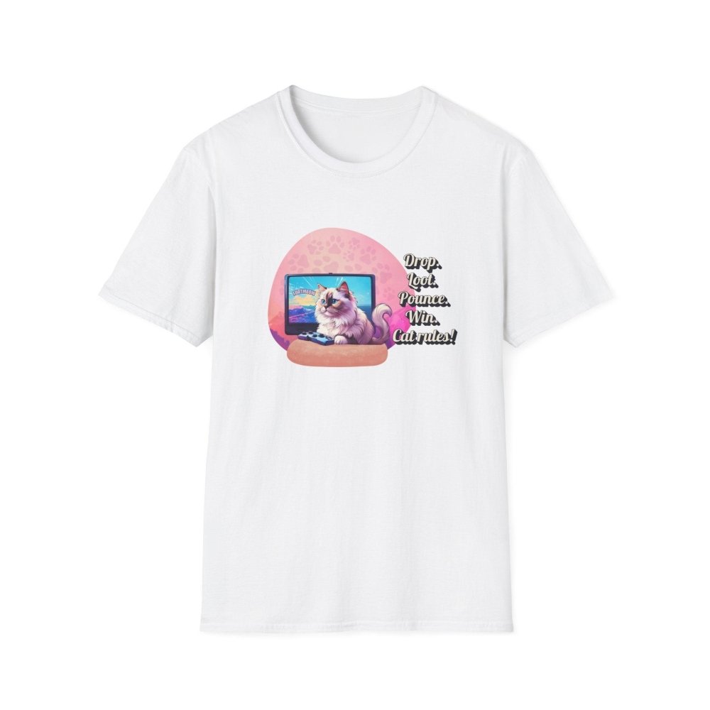 Gamer Cat T-Shirt – Funny “FortMeow” Battle Drop Tee – Cat Lover Gift for Gamers - Love From Snowy Shop