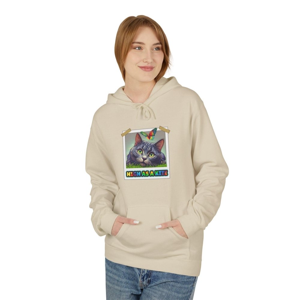 High as a Kite Cat Hoodie - Fun Catnip Cat Sweatshirt for Cat Lovers - Love From Snowy Shop