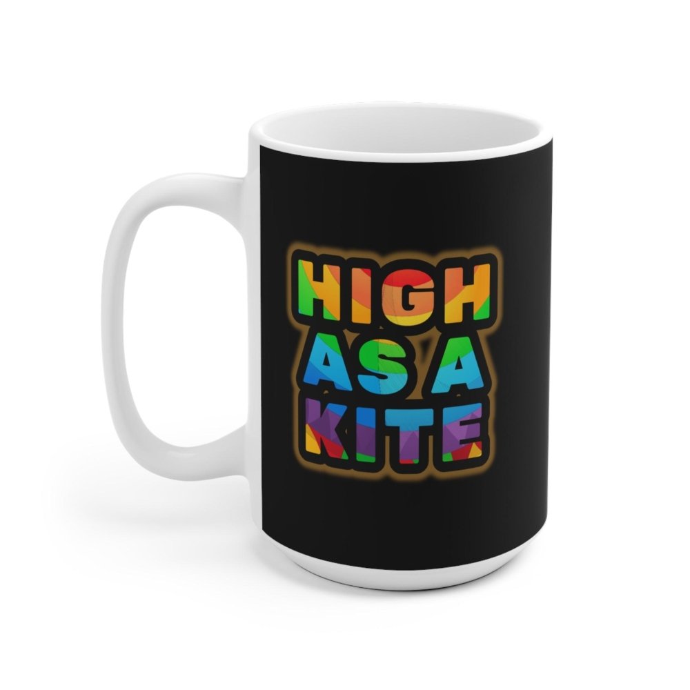 High as a Kite Cat Mug - Funny Coffee Cup for Catnip Fans - Love From Snowy Shop