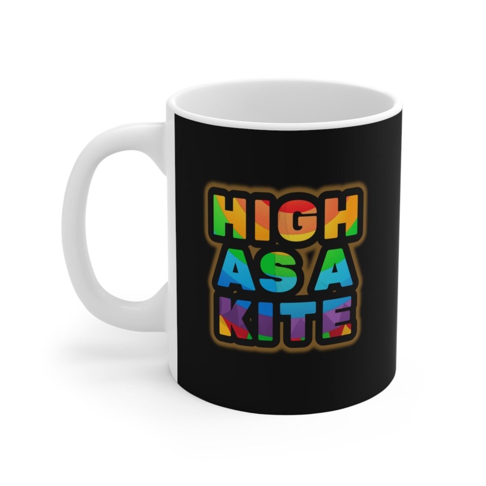 High as a Kite Cat Mug - Funny Coffee Cup for Catnip Fans - Love From Snowy Shop