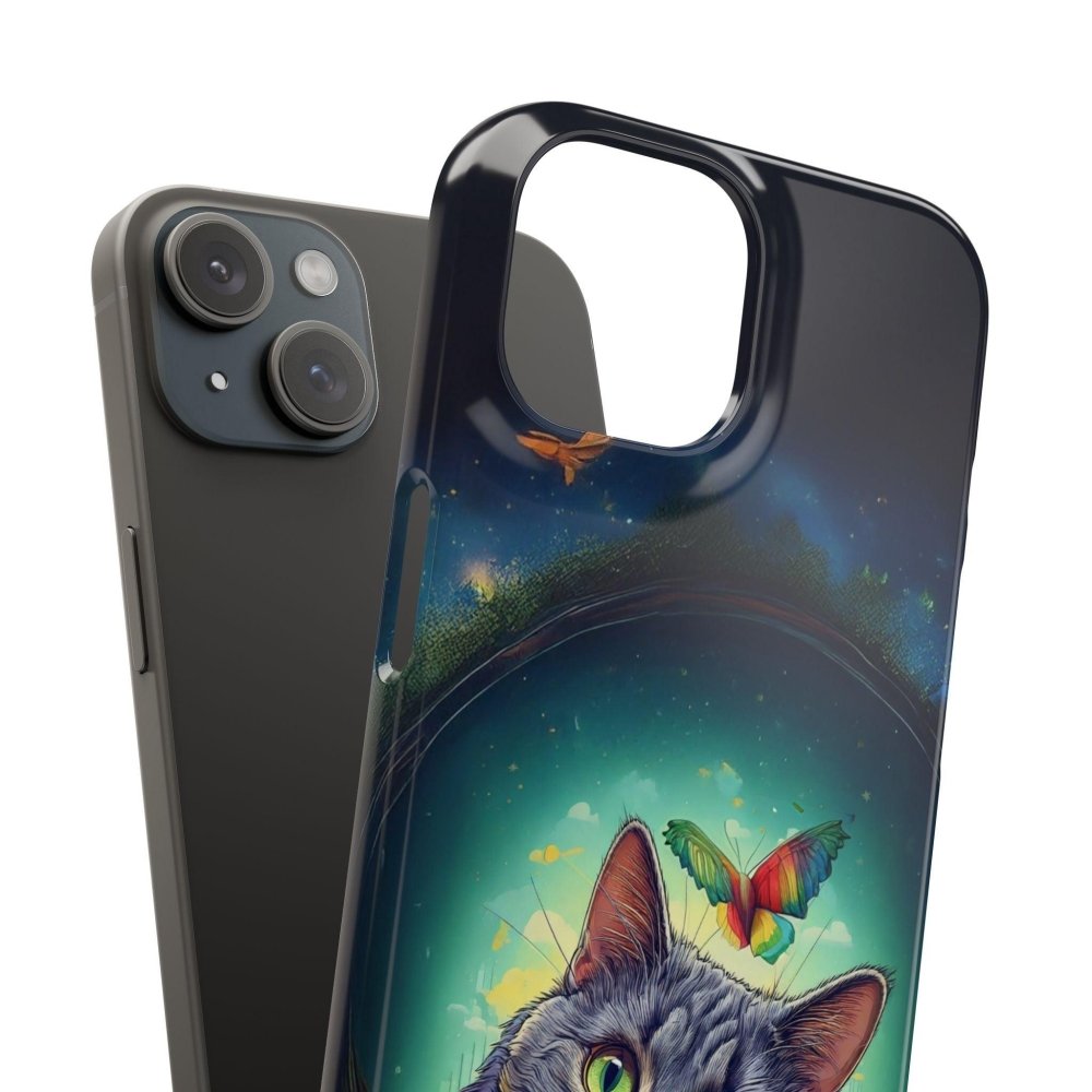 High as a Kite Cat Phone Case - Funny Snap Case for Cat Lovers - Love From Snowy Shop