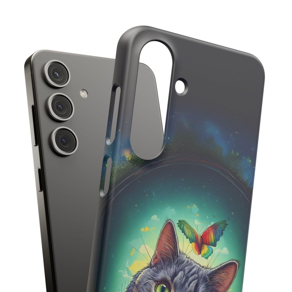 High as a Kite Cat Phone Case - Funny Snap Case for Cat Lovers - Love From Snowy Shop