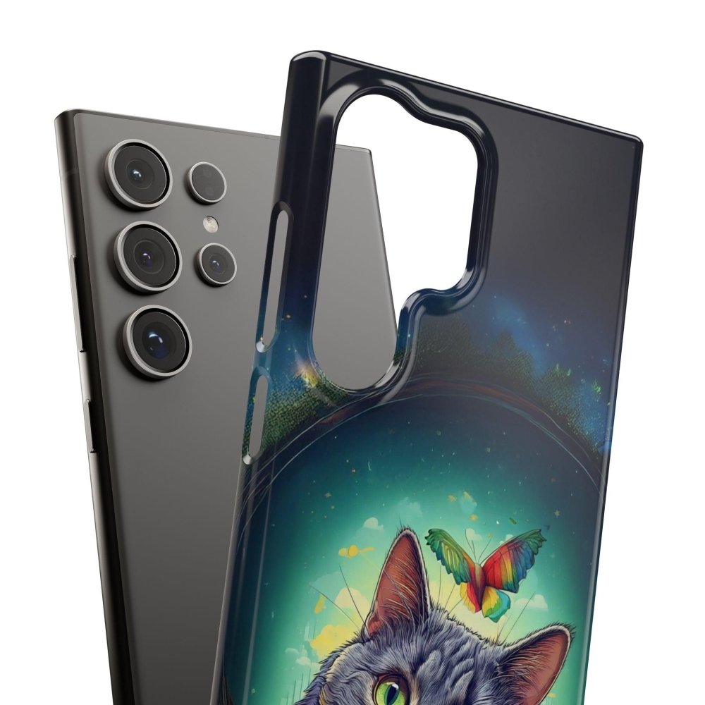 High as a Kite Cat Phone Case - Funny Snap Case for Cat Lovers - Love From Snowy Shop