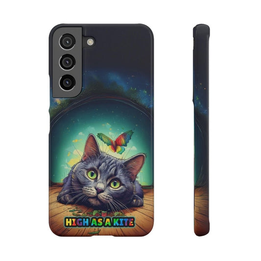 High as a Kite Cat Phone Case - Funny Snap Case for Cat Lovers - Love From Snowy Shop