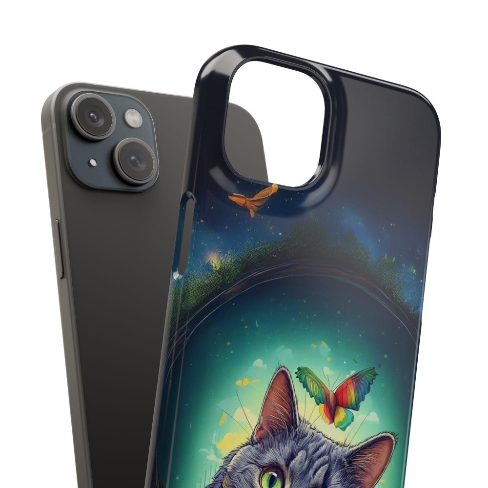 High as a Kite Cat Phone Case - Funny Snap Case for Cat Lovers - Love From Snowy Shop