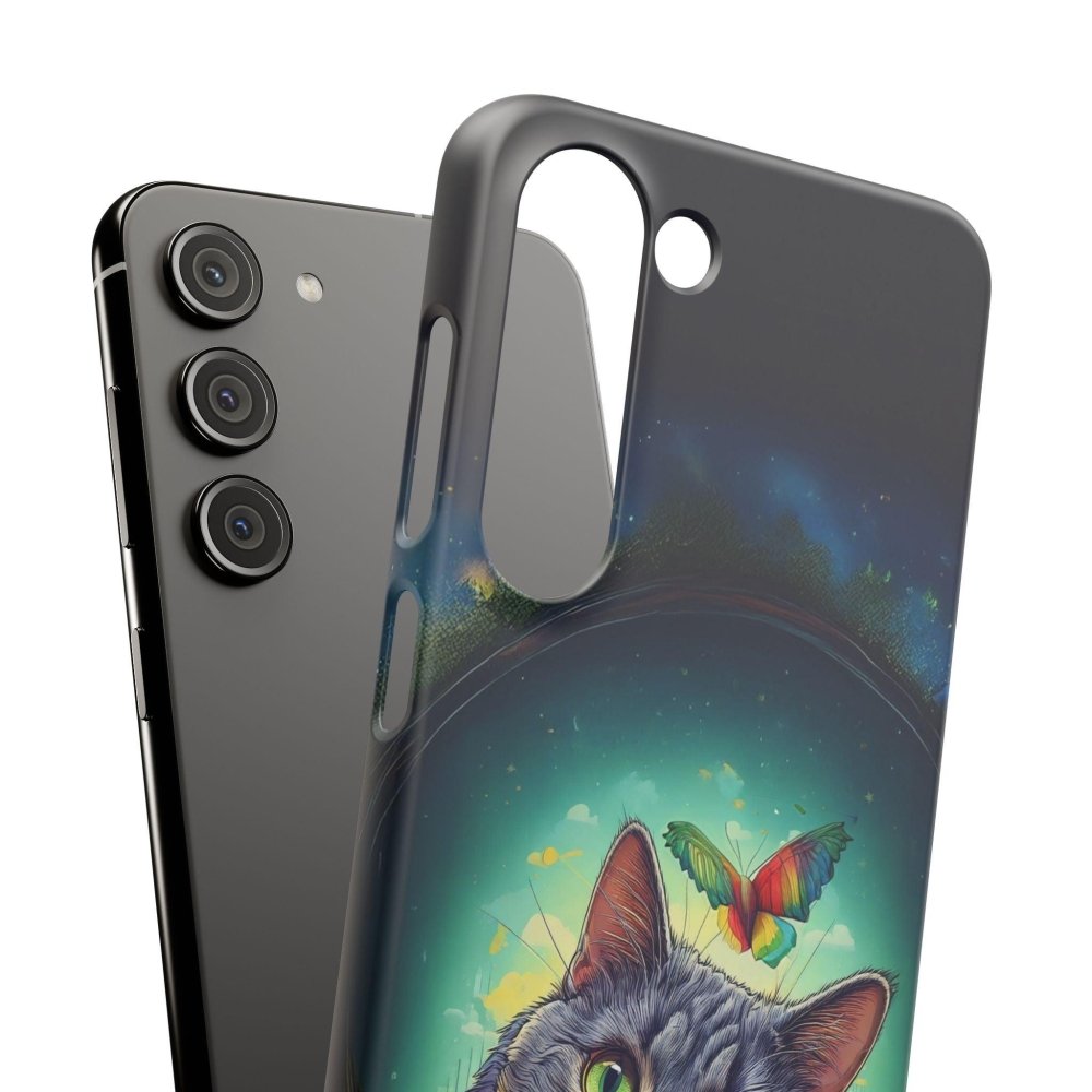 High as a Kite Cat Phone Case - Funny Snap Case for Cat Lovers - Love From Snowy Shop