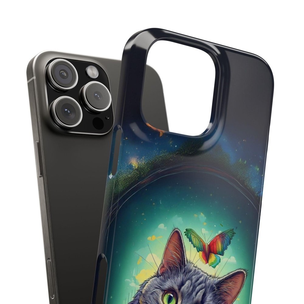 High as a Kite Cat Phone Case - Funny Snap Case for Cat Lovers - Love From Snowy Shop