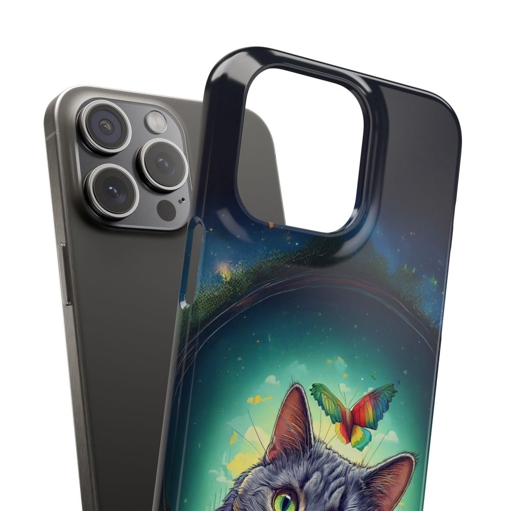 High as a Kite Cat Phone Case - Funny Snap Case for Cat Lovers - Love From Snowy Shop