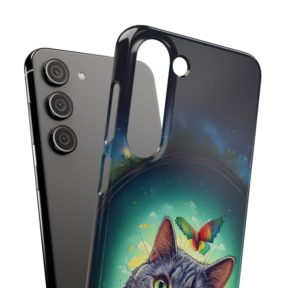 High as a Kite Cat Phone Case - Funny Snap Case for Cat Lovers - Love From Snowy Shop