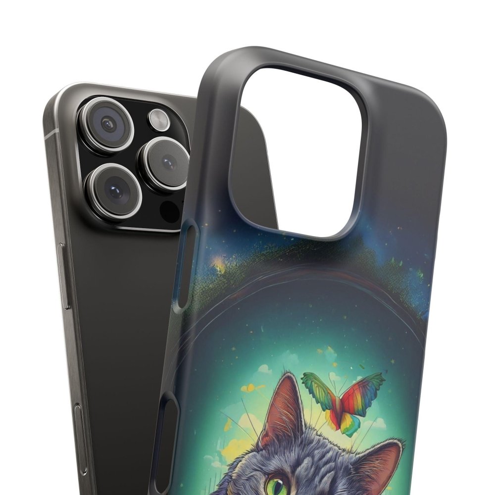 High as a Kite Cat Phone Case - Funny Snap Case for Cat Lovers - Love From Snowy Shop