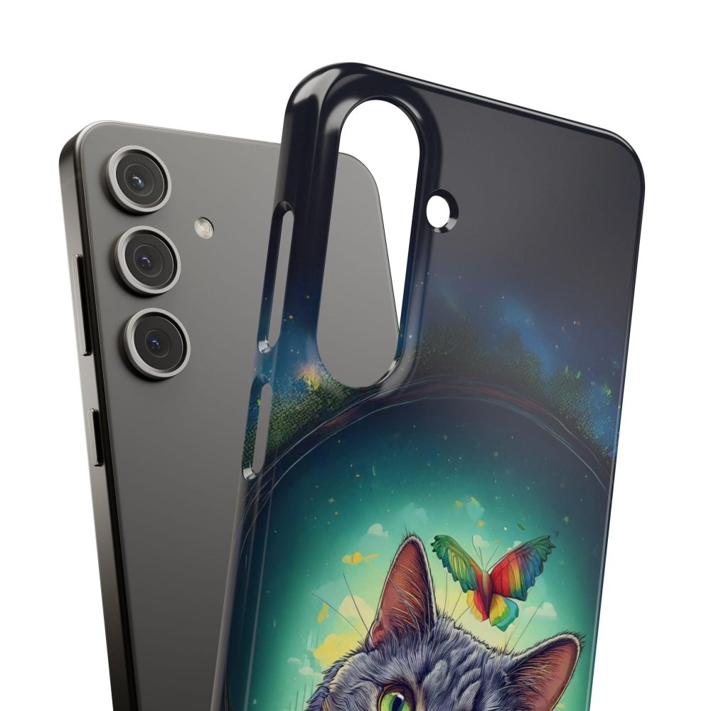 High as a Kite Cat Phone Case - Funny Snap Case for Cat Lovers - Love From Snowy Shop