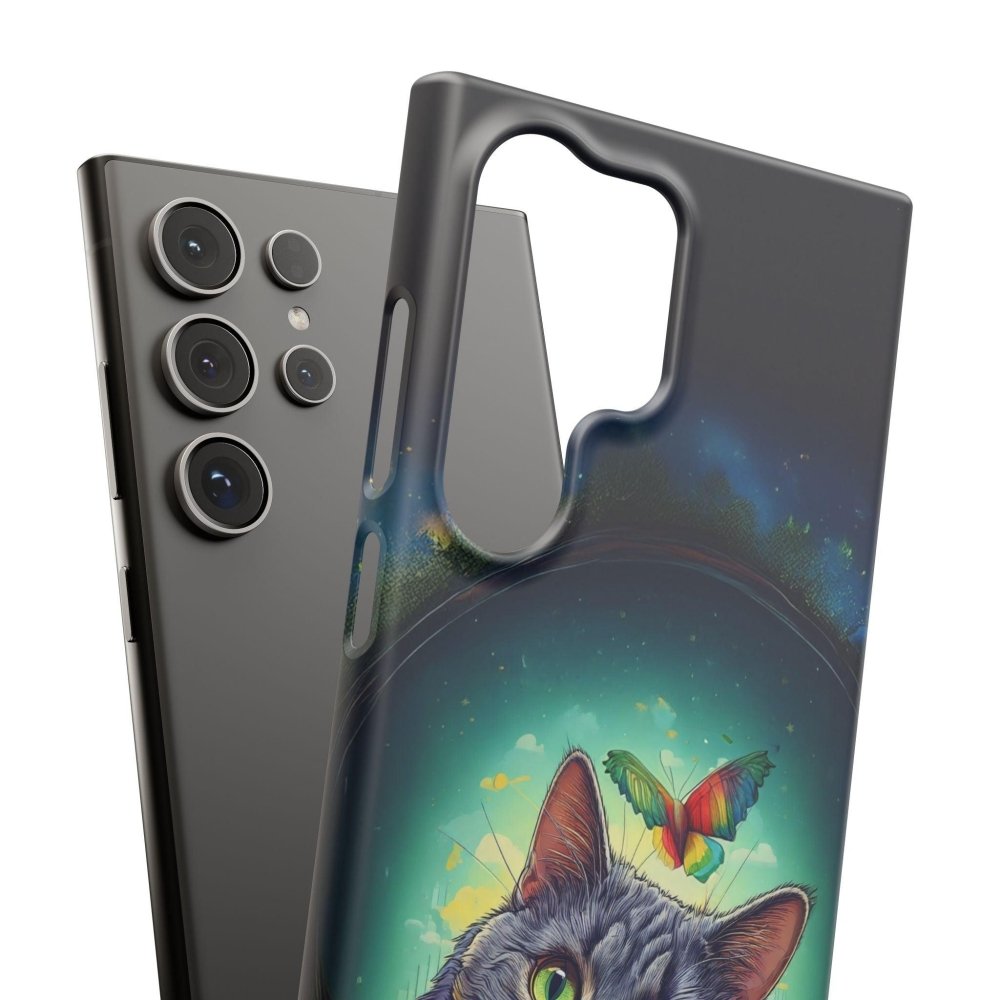 High as a Kite Cat Phone Case - Funny Snap Case for Cat Lovers - Love From Snowy Shop
