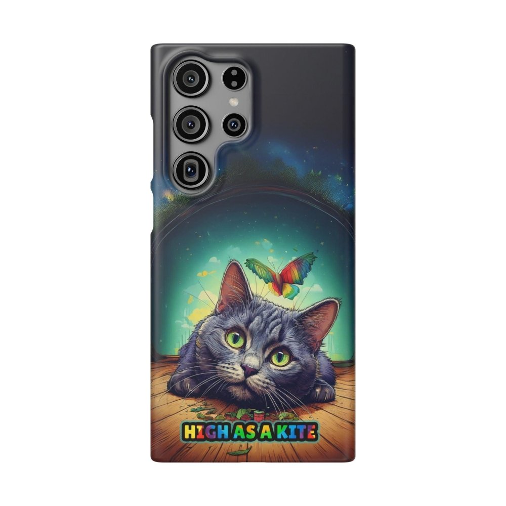 High as a Kite Cat Phone Case - Funny Snap Case for Cat Lovers - Love From Snowy Shop
