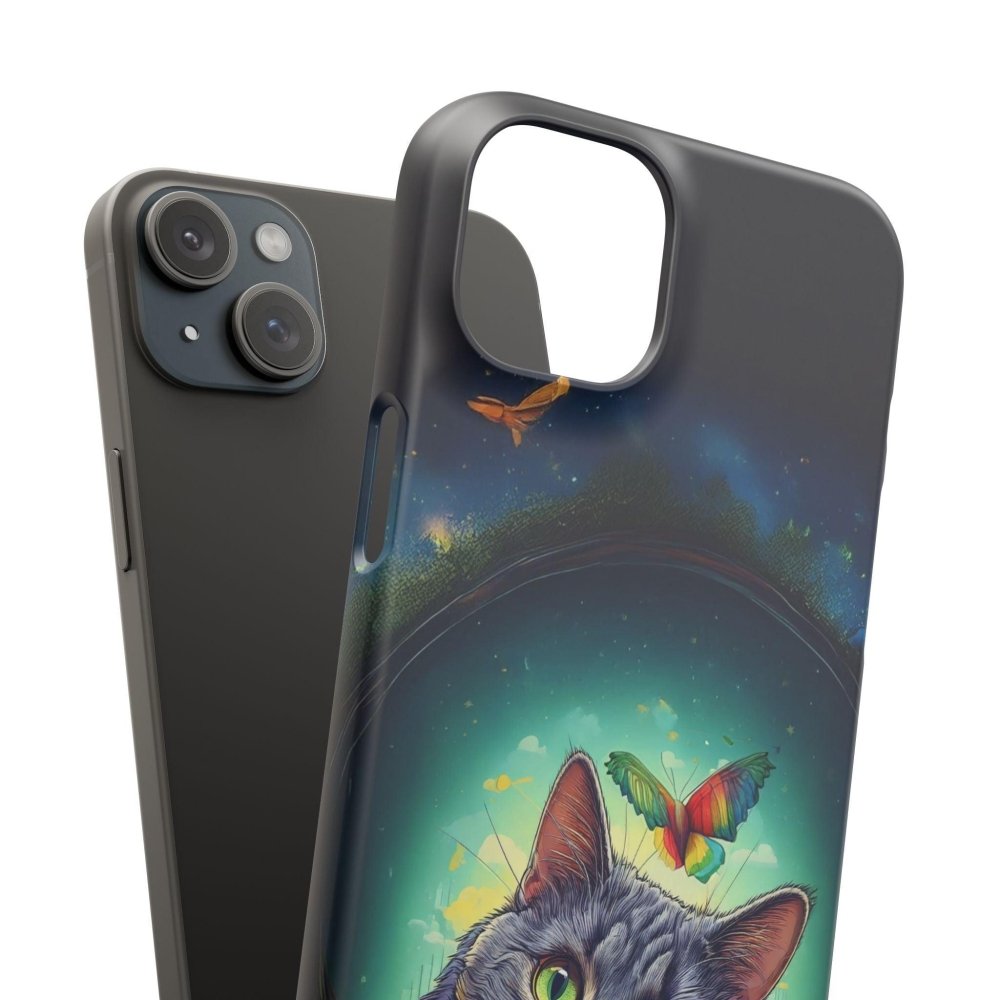 High as a Kite Cat Phone Case - Funny Snap Case for Cat Lovers - Love From Snowy Shop
