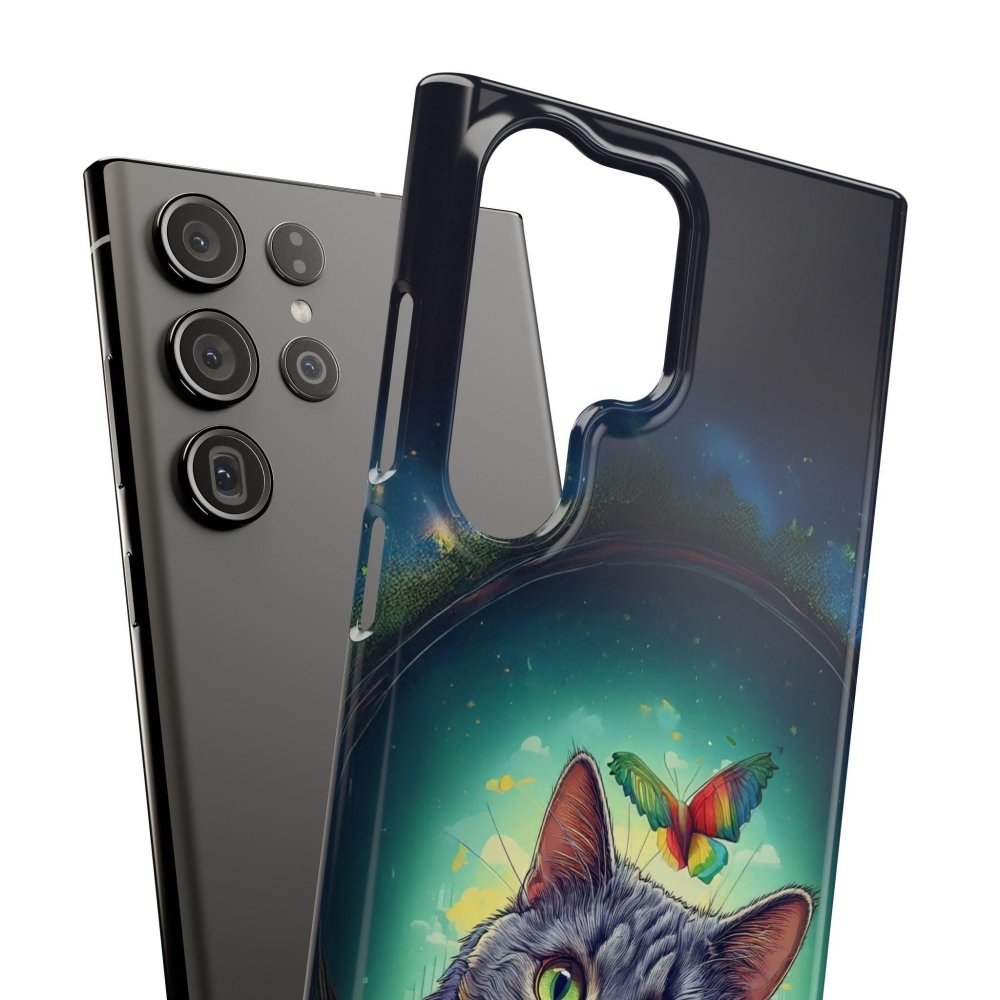 High as a Kite Cat Phone Case - Funny Snap Case for Cat Lovers - Love From Snowy Shop