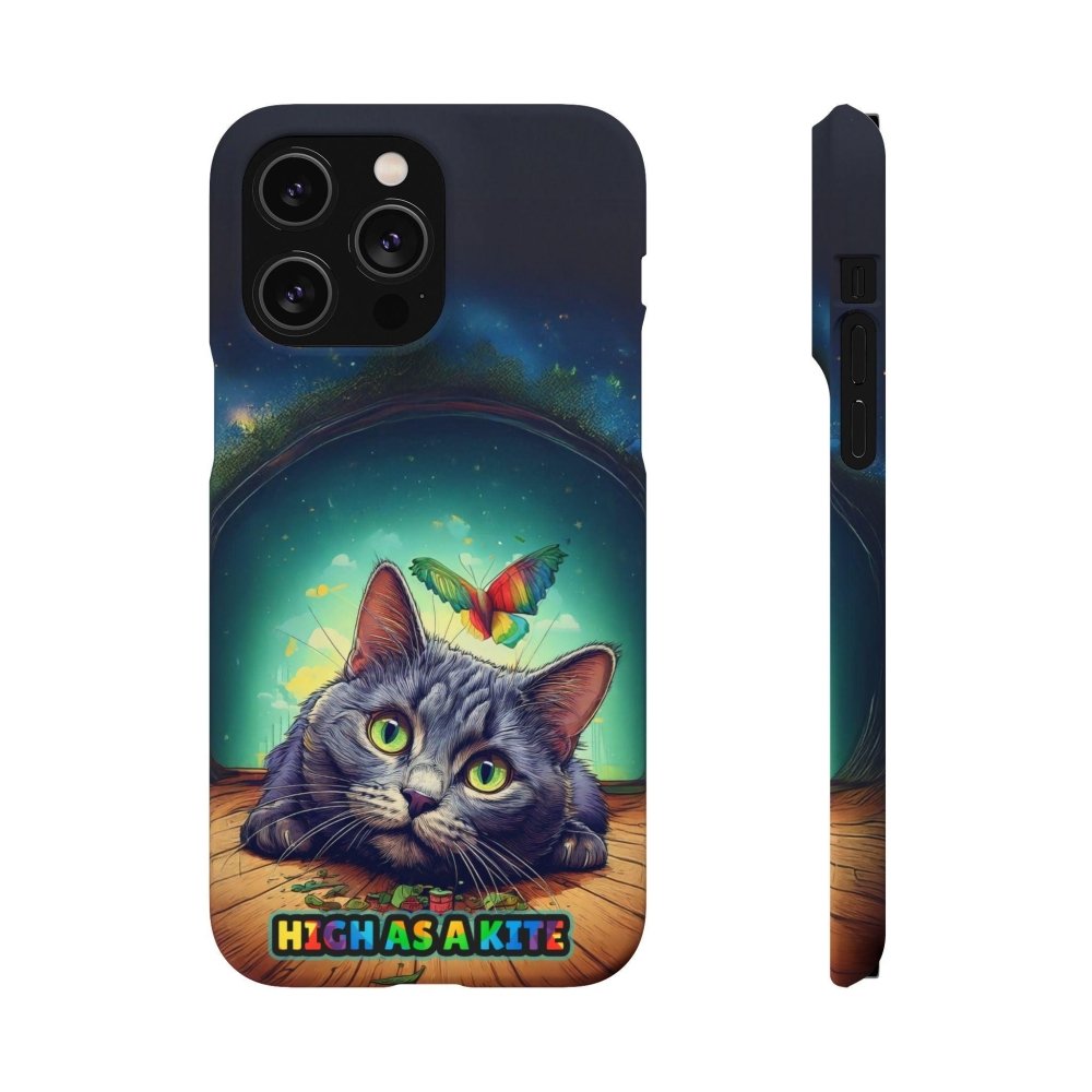 High as a Kite Cat Phone Case - Funny Snap Case for Cat Lovers - Love From Snowy Shop