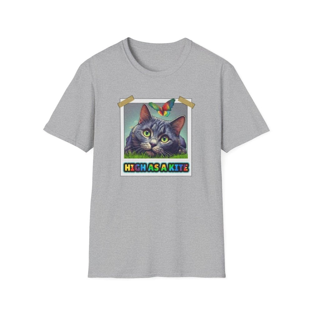 High as a Kite Cat T-Shirt - Funny Catnip Shirt for Cat Lovers - Love From Snowy Shop