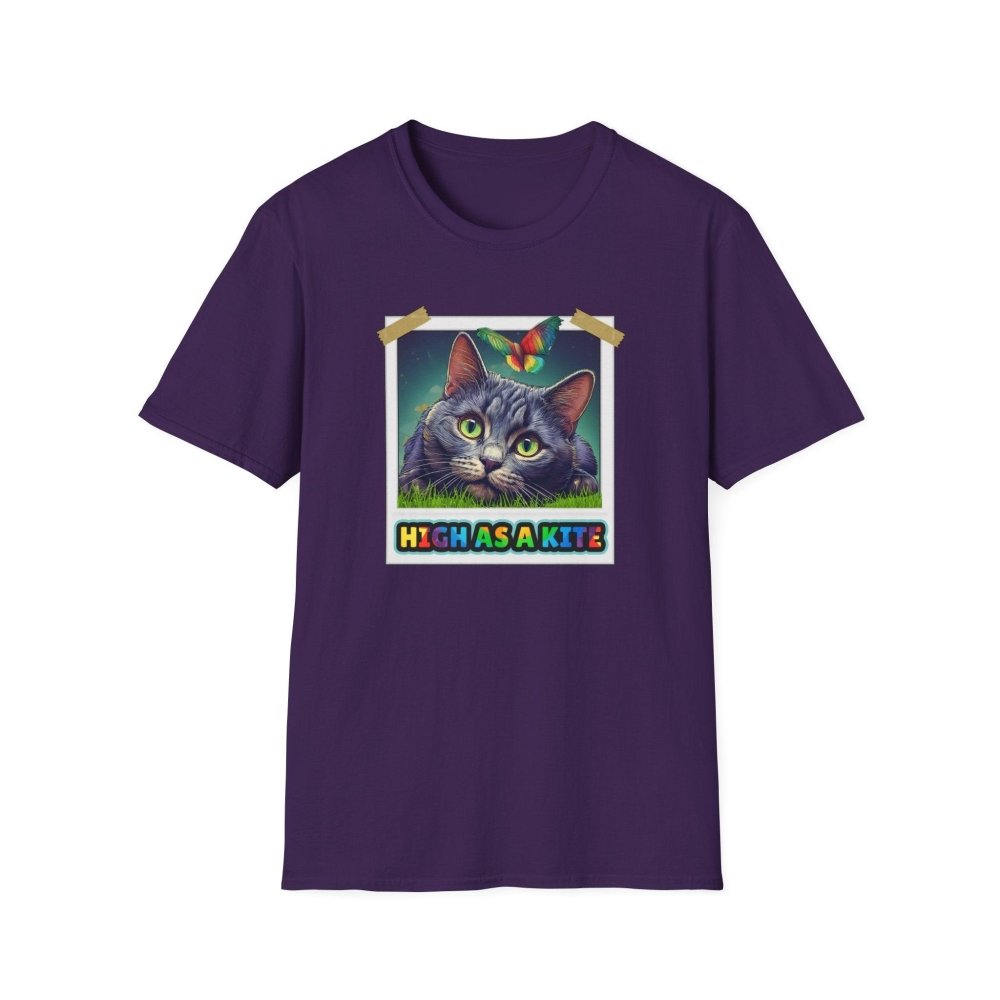 High as a Kite Cat T-Shirt - Funny Catnip Shirt for Cat Lovers - Love From Snowy Shop
