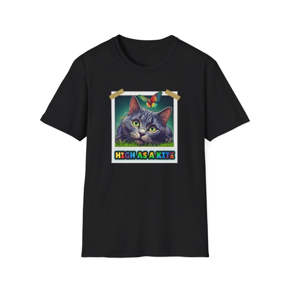 High as a Kite Cat T-Shirt - Funny Catnip Shirt for Cat Lovers - Love From Snowy Shop