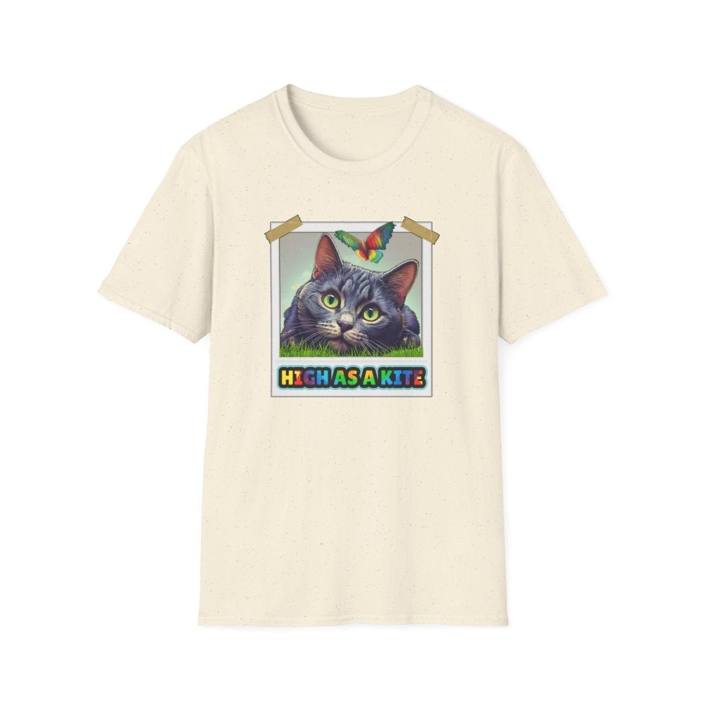 High as a Kite Cat T-Shirt - Funny Catnip Shirt for Cat Lovers - Love From Snowy Shop