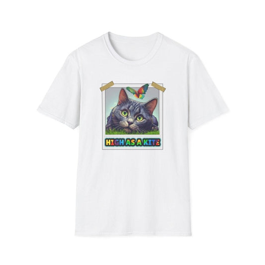 High as a Kite Cat T-Shirt - Funny Catnip Shirt for Cat Lovers - Love From Snowy Shop