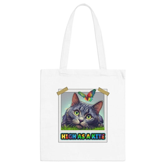 High as a Kite Cat Tote Bag - Funny Eco Bag for Cat Lovers - Love From Snowy Shop