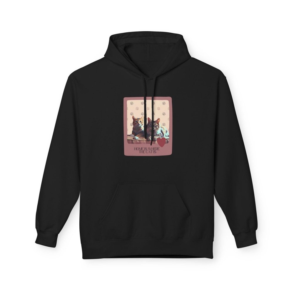 Home Is Where the Cat Is Hoodie - Cozy Cat Lover Sweatshirt - Pet Parent Gift - Love From Snowy Shop