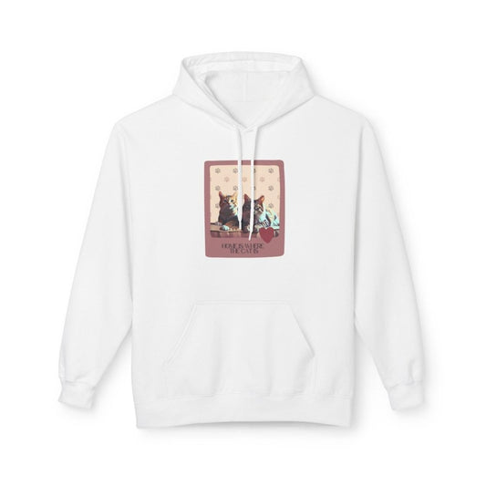 Home Is Where the Cat Is Hoodie - Cozy Cat Lover Sweatshirt - Pet Parent Gift - Love From Snowy Shop