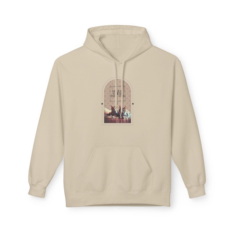 Home Is Where the Cat Is Hoodie - Cozy Sweatshirt for Cat Lovers - Love From Snowy Shop