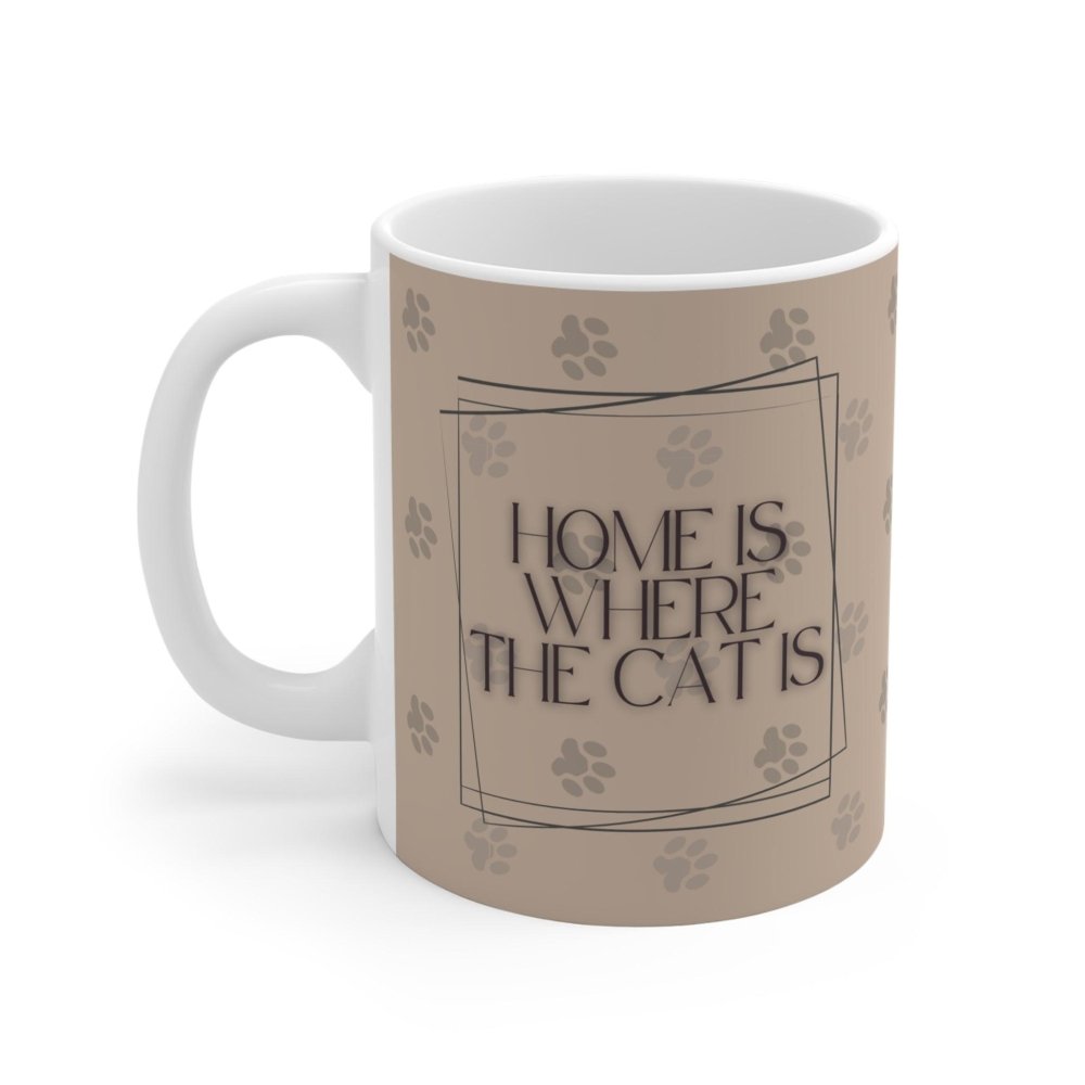 Home Is Where the Cat Mug – Cute Coffee Cup for Cat Lovers – Pet Parent Gift - Love From Snowy Shop
