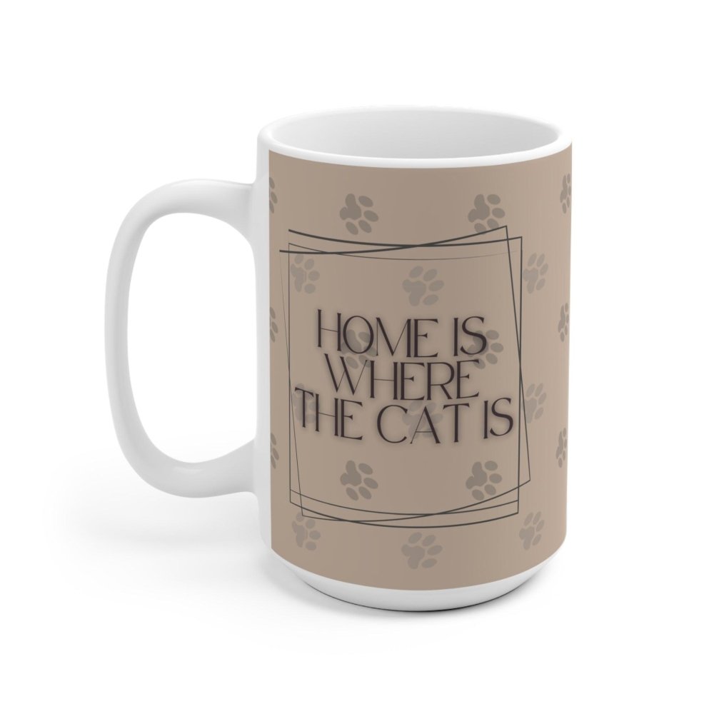 Home Is Where the Cat Mug – Cute Coffee Cup for Cat Lovers – Pet Parent Gift - Love From Snowy Shop