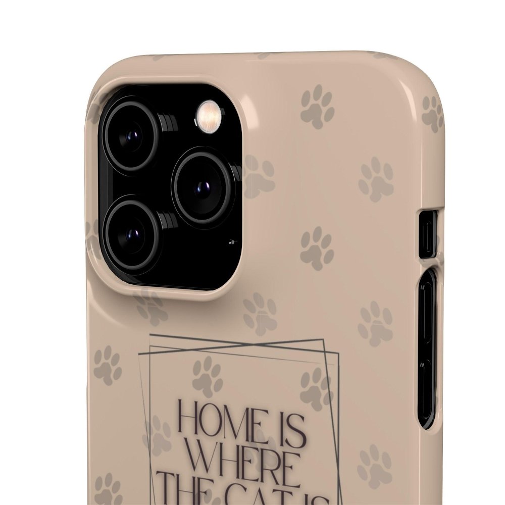 Home Is Where the Cat Phone Case – Cute Feline Lover Cover – Cat Mom Gift - Love From Snowy Shop