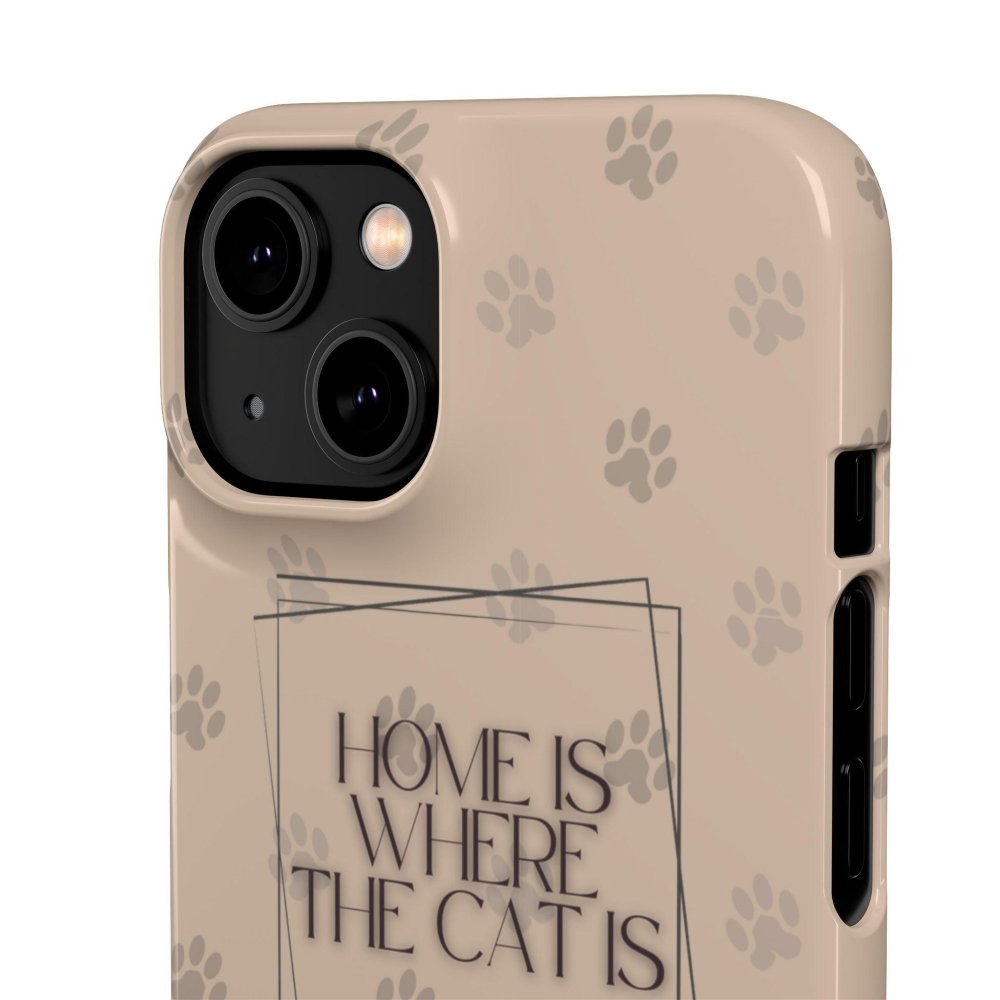 Home Is Where the Cat Phone Case – Cute Feline Lover Cover – Cat Mom Gift - Love From Snowy Shop