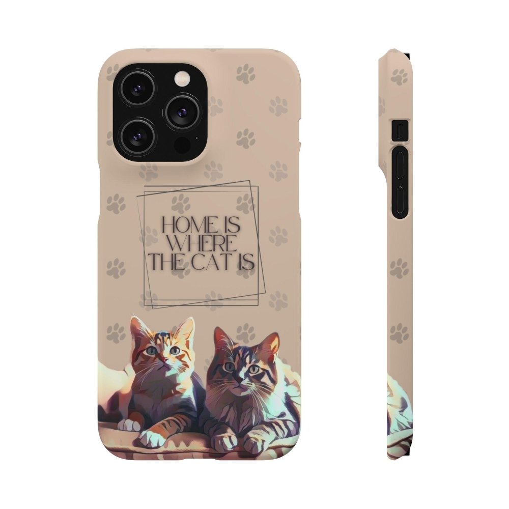 Home Is Where the Cat Phone Case – Cute Feline Lover Cover – Cat Mom Gift - Love From Snowy Shop