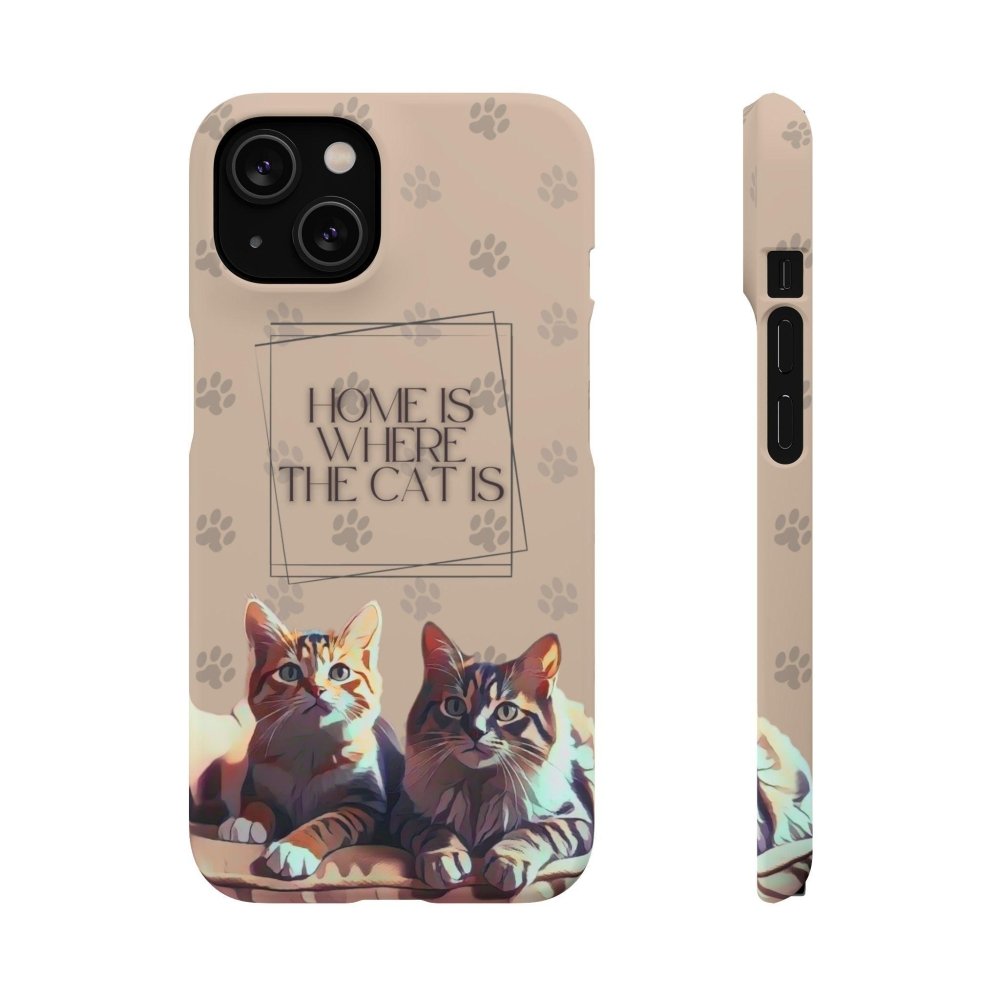 Home Is Where the Cat Phone Case – Cute Feline Lover Cover – Cat Mom Gift - Love From Snowy Shop