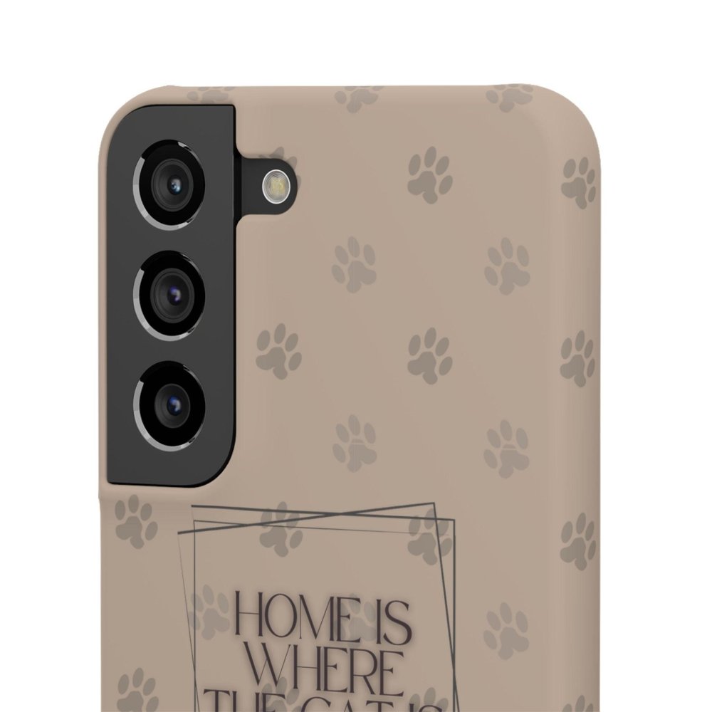 Home Is Where the Cat Phone Case – Cute Feline Lover Cover – Cat Mom Gift - Love From Snowy Shop
